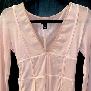 Dusty Pink Mesh Bodysuit